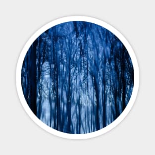 Abstract Blue Forest Magnet